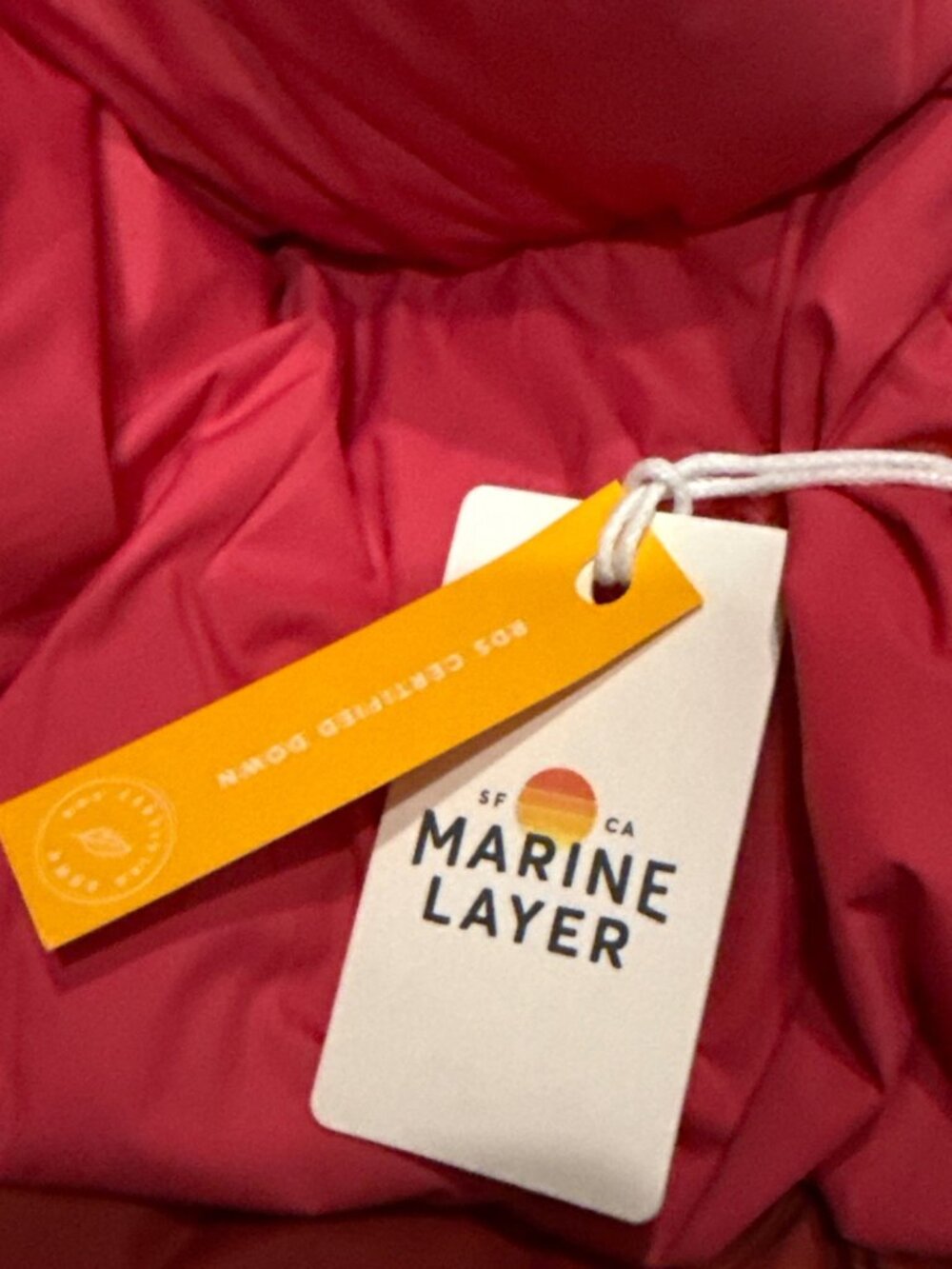 Marine Layer Gia Cropped Down Puffer Jacket Colorblock Size Small New with Tag - Picture 7 of 11